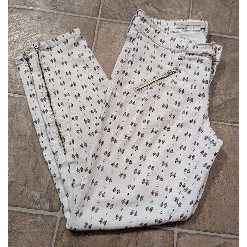 Pilcro And The Letterpress Size 29 Women's Multicolor Printed Skinny Jeans Q5